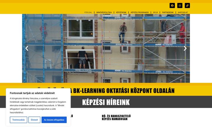 Screenshot van bk-learning.hu