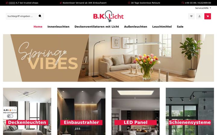 Screenshot stránky bk-licht.eu