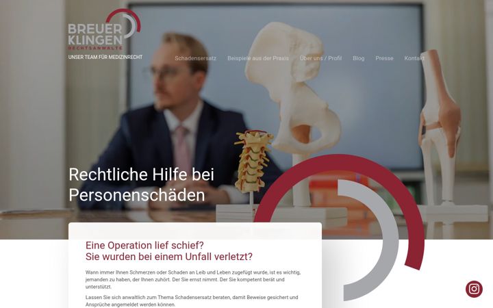 Zrzut ekranu bk-medizinrecht.de