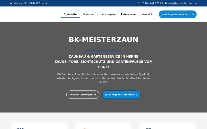 Screenshot van bk-meisterzaun.de