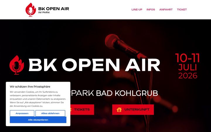 Screenshot van bk-openair.de