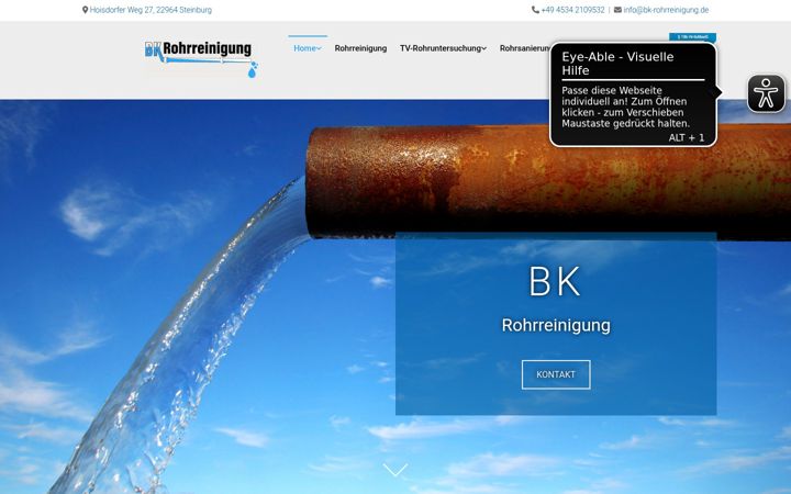 Képernyőkép: bk-rohrreinigung.de
