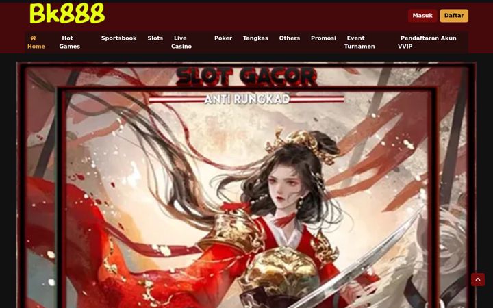 Screenshot of bk888slot.com