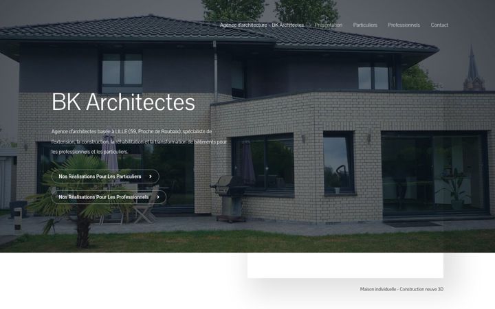 Captura de pantalla de bkarchitectes.com