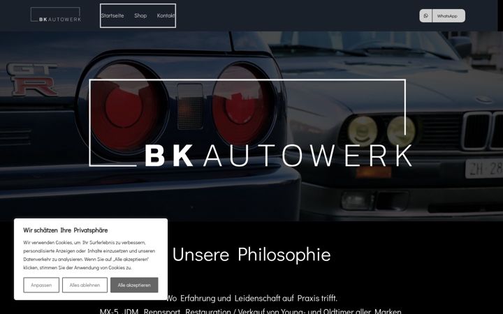 Screenshot of bkautowerk.ch