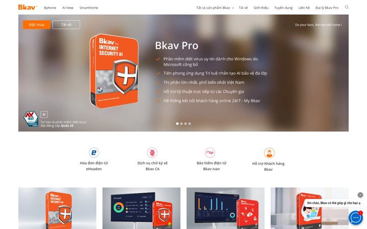 Screenshot of bkav.com