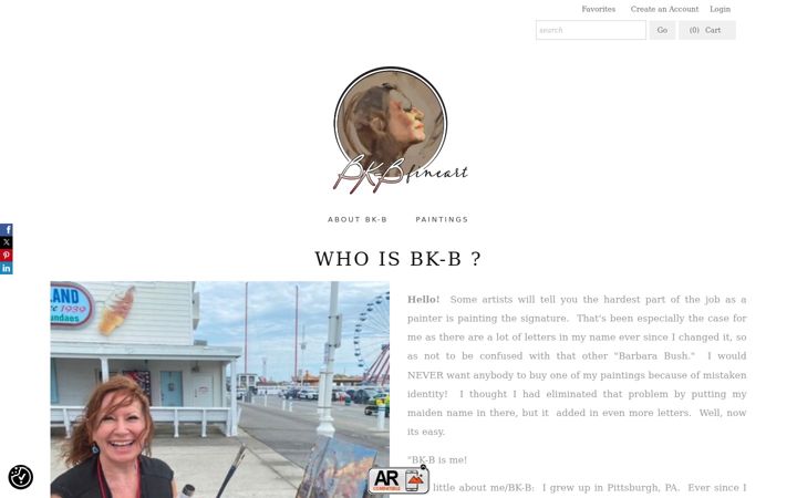 Screenshot of bkbfineart.com