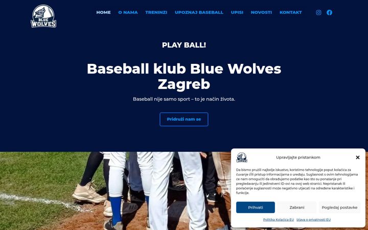 Screenshot of bkbluewolves.hr