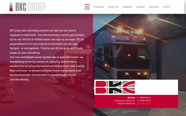 Screenshot von bkcgroep.nl