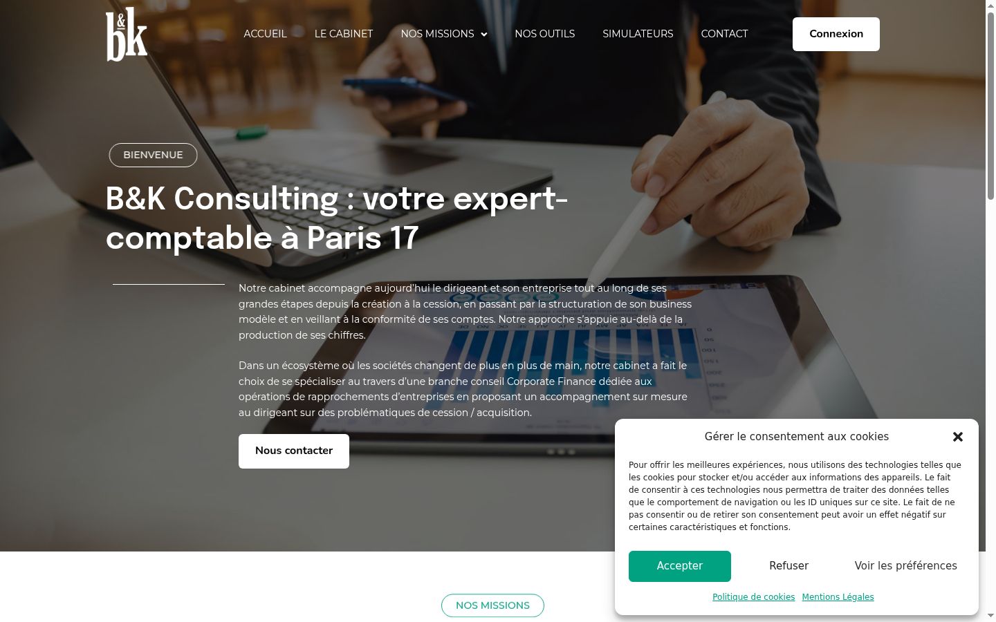 Screenshot del banner di consenso mostrato prima di qualsiasi interazione