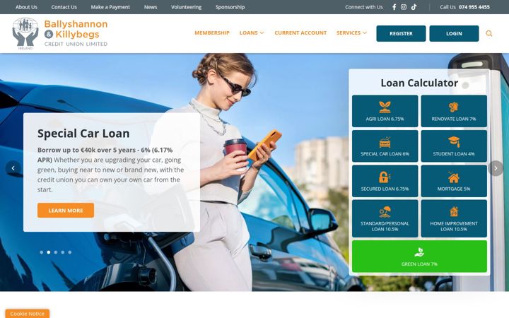 Screenshot of bkcreditunion.ie