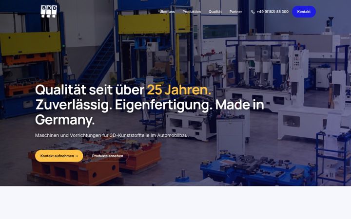 Screenshot of bkd-gmbh.de