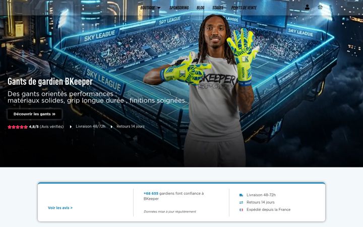 Екранна снимка на bkeeper-sport.com