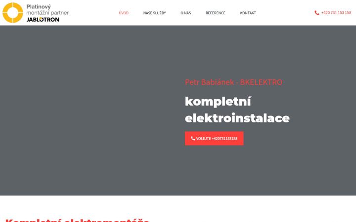 Screenshot of bkelektro.cz