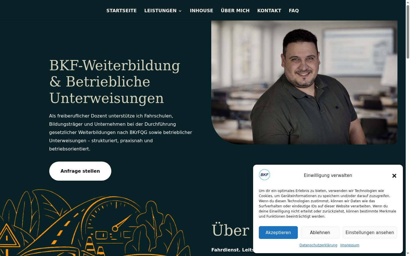 Screenshot tal-banner tal-kunsens muri qabel kwalunkwe interazzjoni