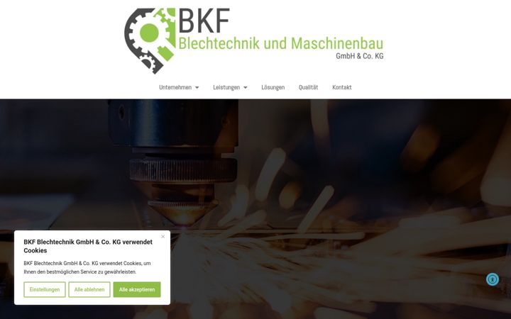 Screenshot ta' bkf-blechtechnik.de