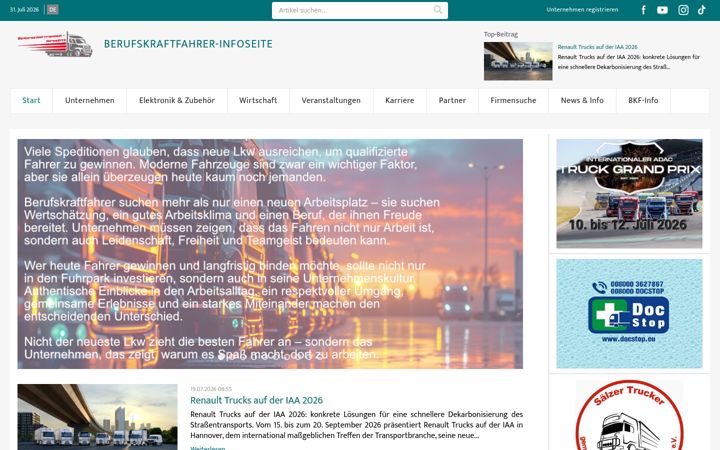 Screenshot of bkf-infoseite.de
