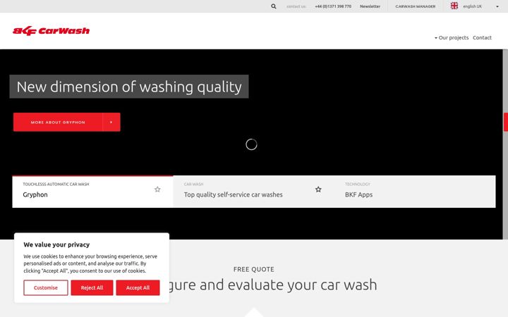Screenshot of bkfcarwash.uk