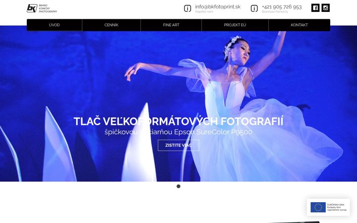 Screenshot stránky bkfotoprint.sk