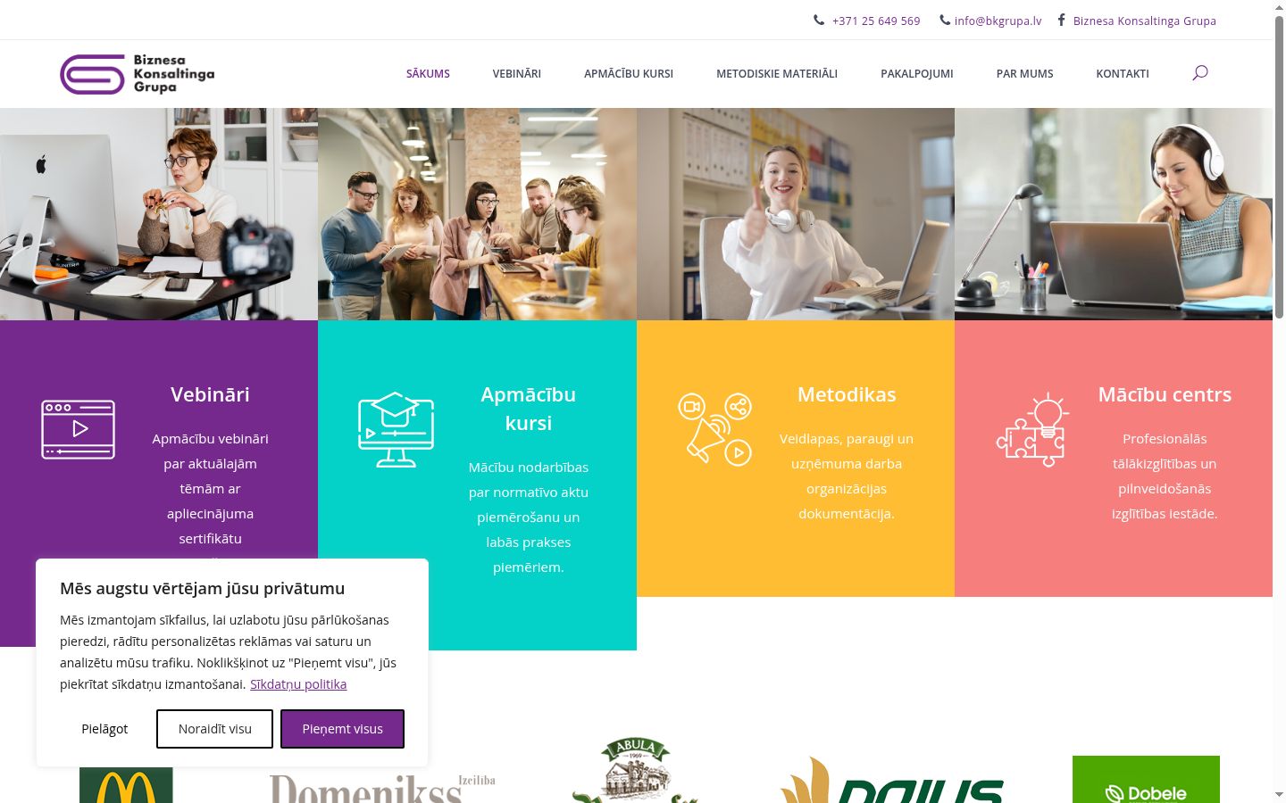 Screenshot tal-banner tal-kunsens muri qabel kwalunkwe interazzjoni