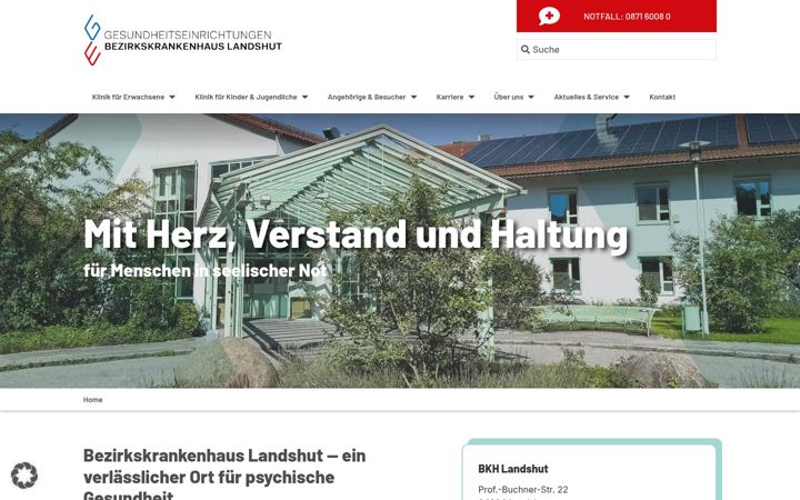 Ekraanipilt saidist bkh-landshut.de