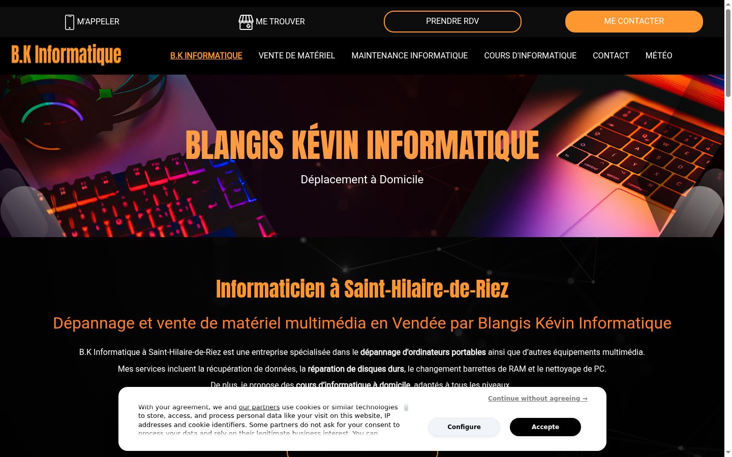 Screenshot tal-banner tal-kunsens muri qabel kwalunkwe interazzjoni