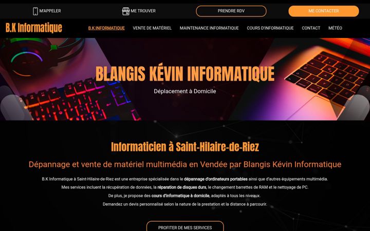 Screenshot of bkinformatique.fr