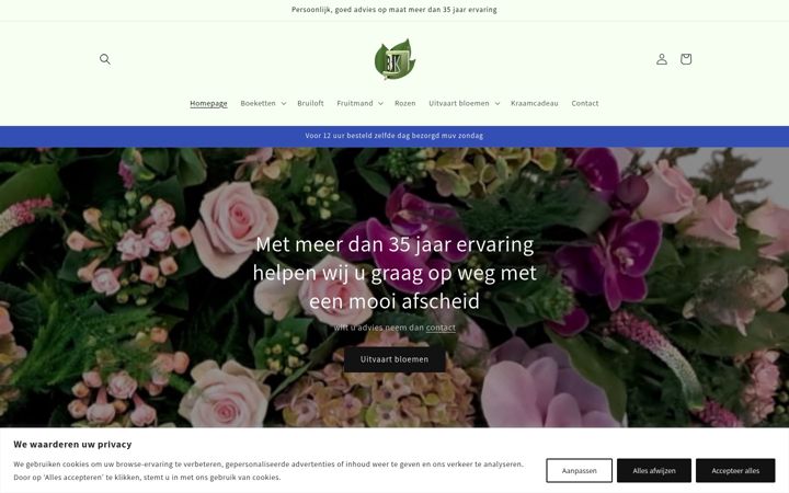 Screenshot of bkj-bloemisten.nl