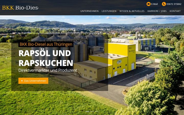 Snímek obrazovky bkk-biodiesel.de