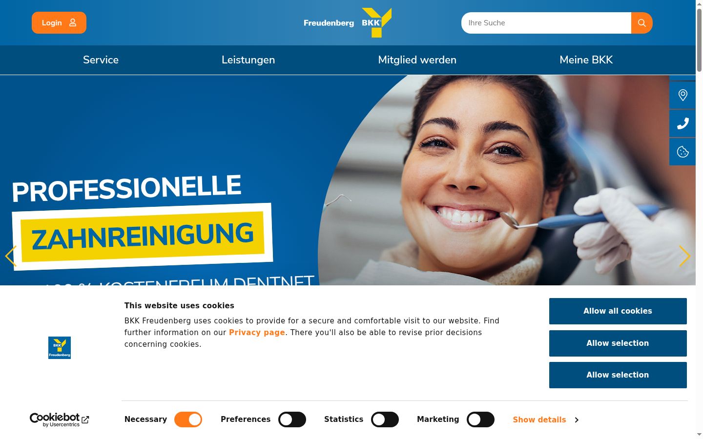 Capture d'écran de la bannière de consentement affichée avant toute interaction