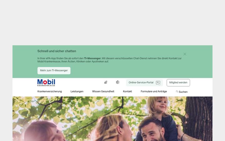 Screenshot of bkk-mobil-oil.de