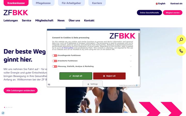 Screenshot of bkk-zf-partner.de