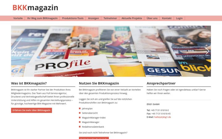 Screenshot of bkkmagazin.de