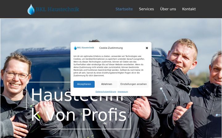Screenshot of bkl-haustechnik-kiel.de