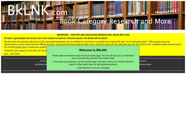 Screenshot of bklnk.com
