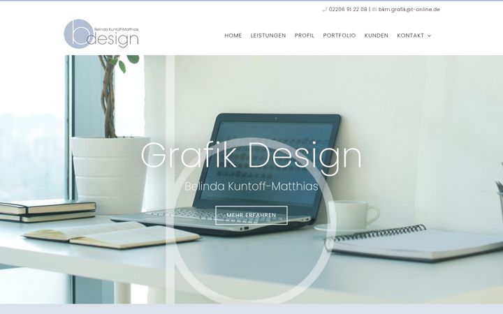 Snimka zaslona za bkm-grafikdesign.de