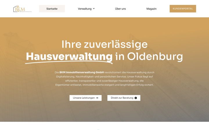 Snimka zaslona za bkm-immobilienverwaltung.de