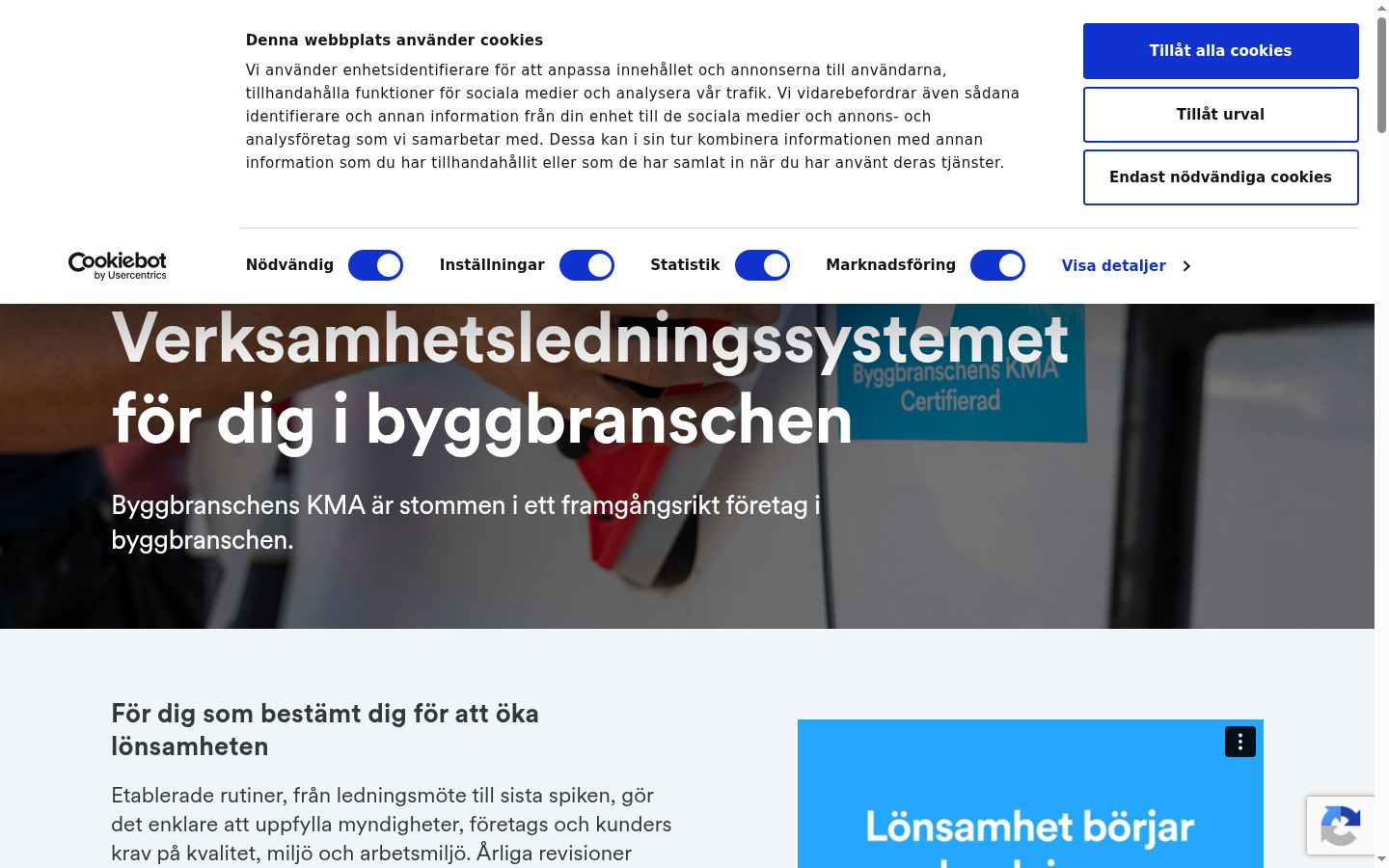 Kuvakaappaus suostumusbannerista, joka näytettiin ennen mitään vuorovaikutusta