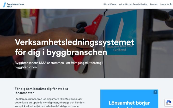 Kuvakaappaus sivustosta bkma.se