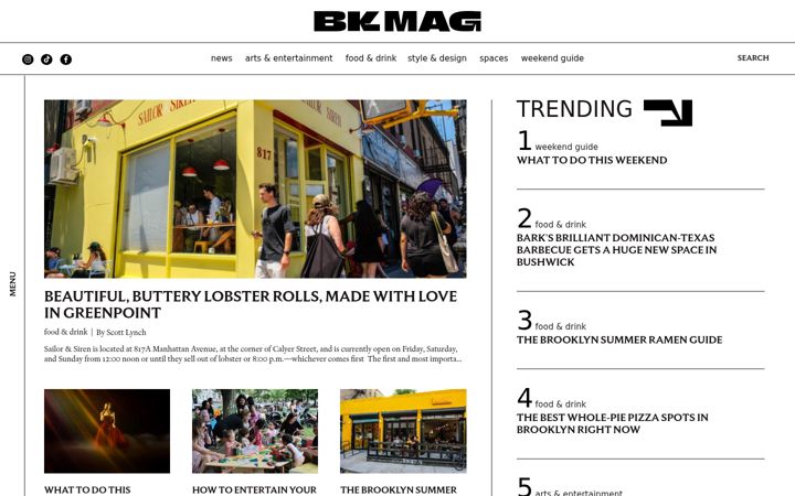 Screenshot of bkmag.com
