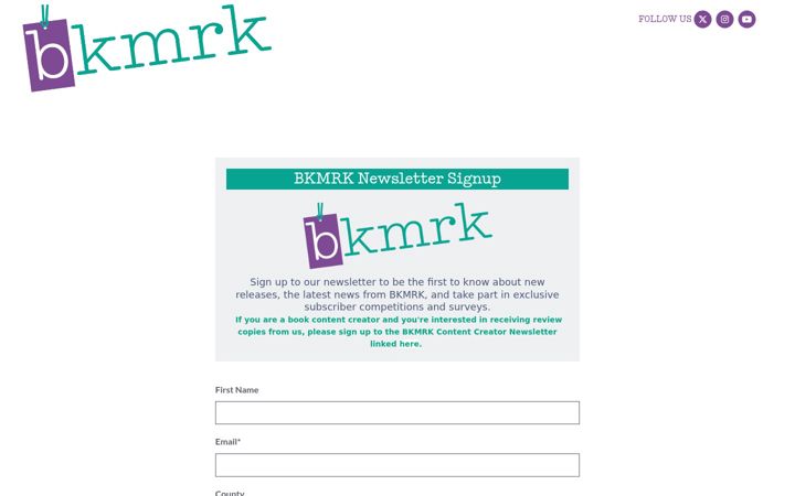 Screenshot of bkmrk.co.uk