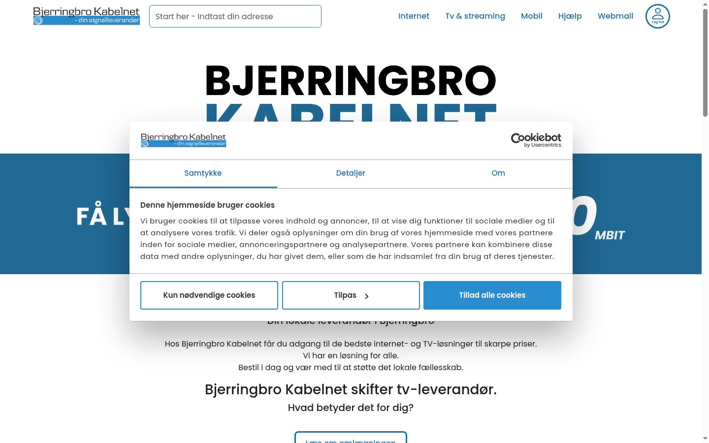 Zrzut ekranu banera zgody wyświetlanego przed jakąkolwiek interakcją