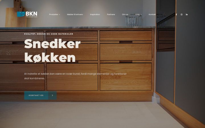 Screenshot of bknproduktion.dk