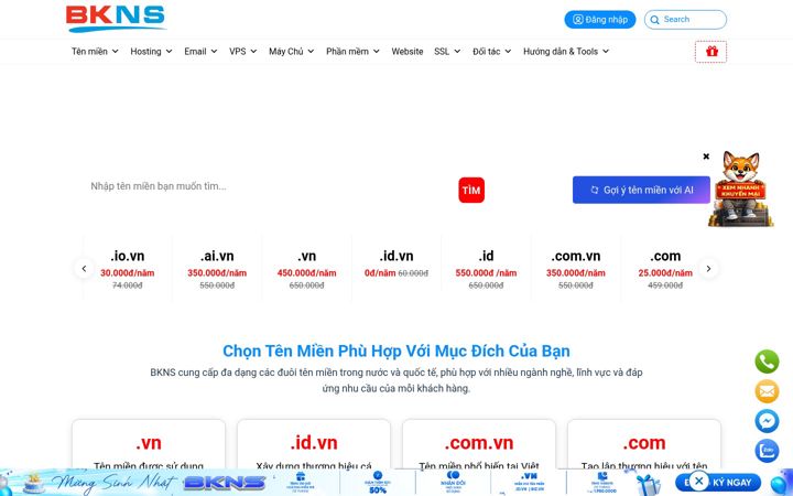 Capture d'écran de bkns.vn