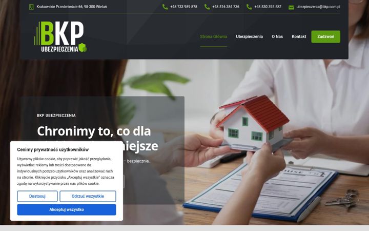 Screenshot of bkp-ubezpieczenia.pl