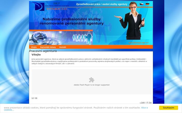 Screenshot of bkpcz.eu