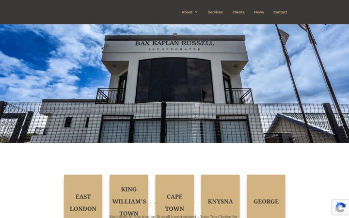 Screenshot of bkr-inc.co.za