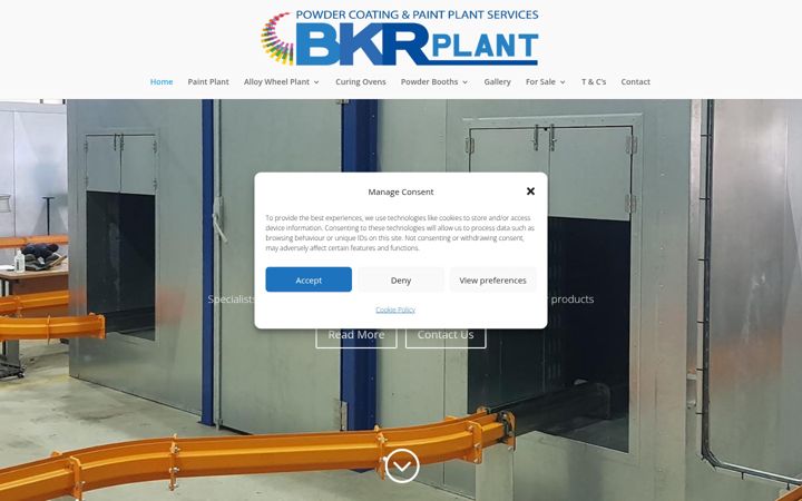 Screenshot of bkr-plant.co.uk