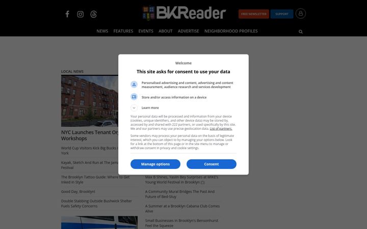 Screenshot of bkreader.com