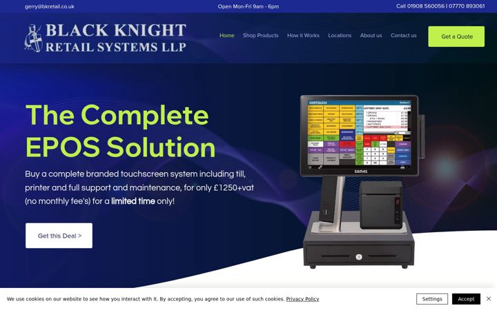 Screenshot of bkretail.co.uk